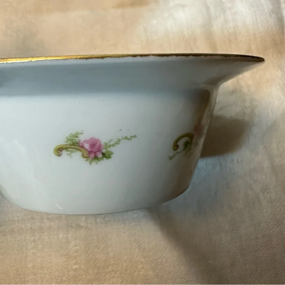 Antique Limoges Custard Cups (4) with Underplates (7)